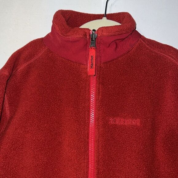 MARMOT Red Fleece Zip Jacket for Kids-S - Picture 2 of 10